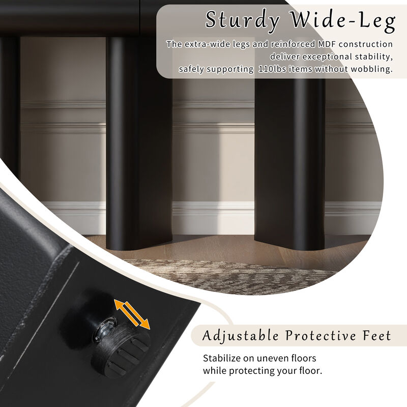 Merax  Narrow Entryway Table Modern Hallway Sofa Table with 2 Drawers