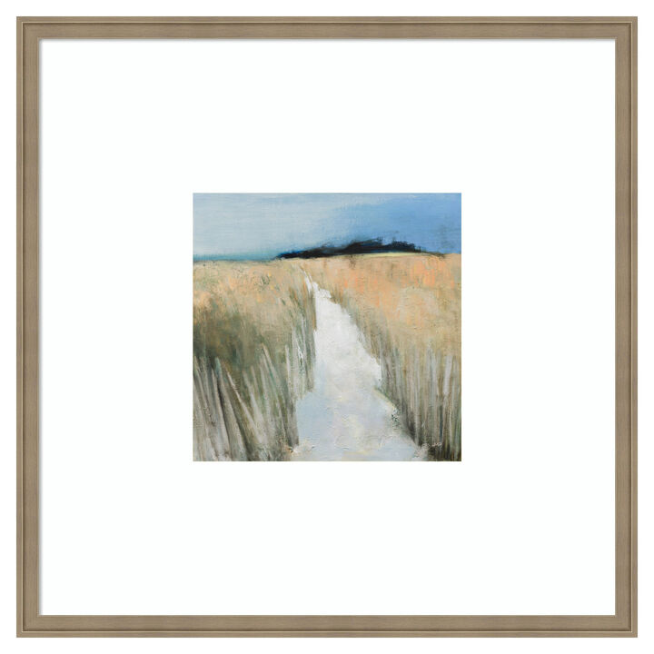 Sandy Path by Julia Purinton Wood Framed Wall Art Print