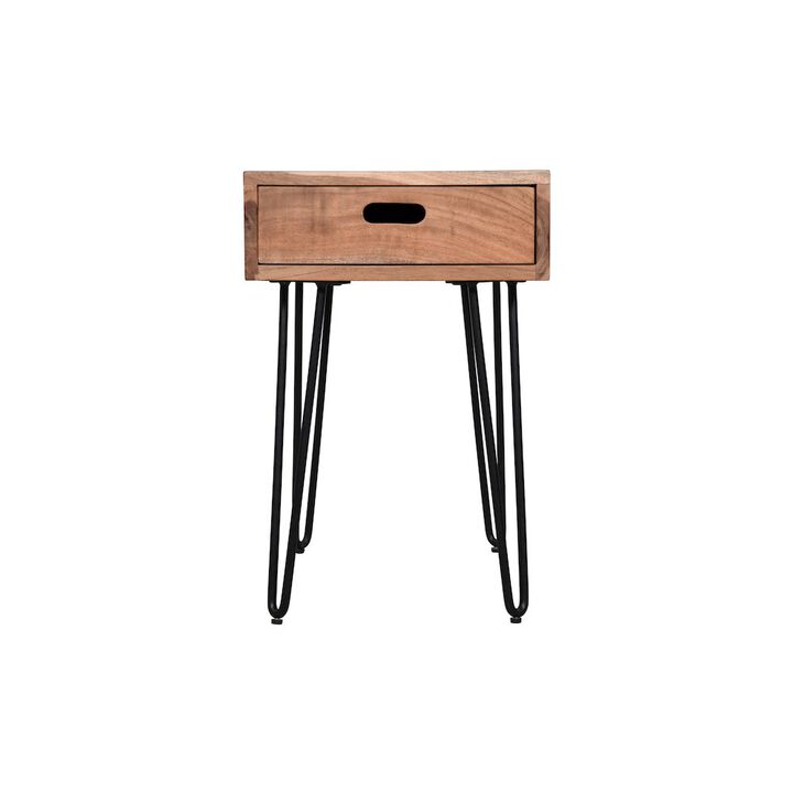 Jofran Rollins Solid Acacia Side End Table