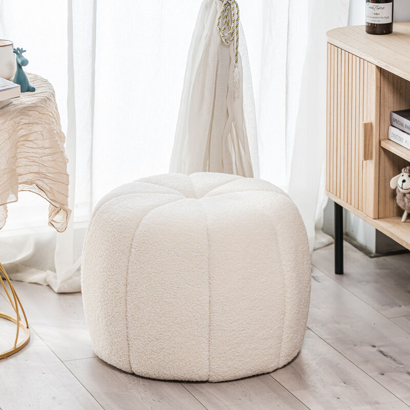 Living Room Pouf with Stripes