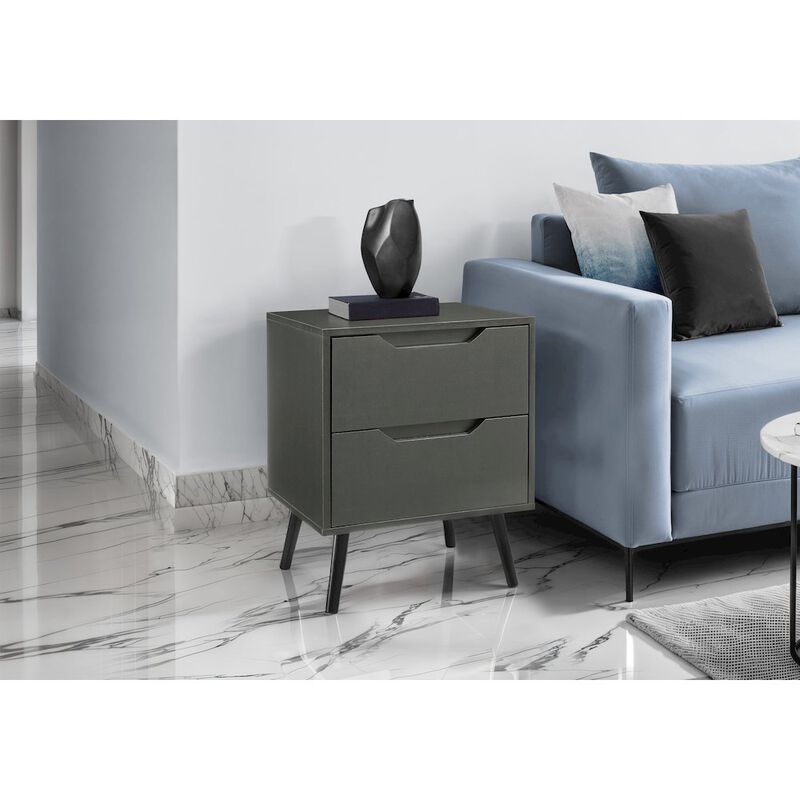 Accent Table, Living Room, Grey Laminate, Modern, Contemporary