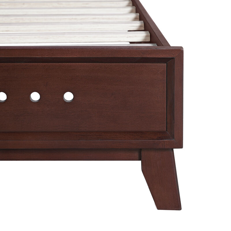 Fedhix solid pine wood king size bed frame image number 7