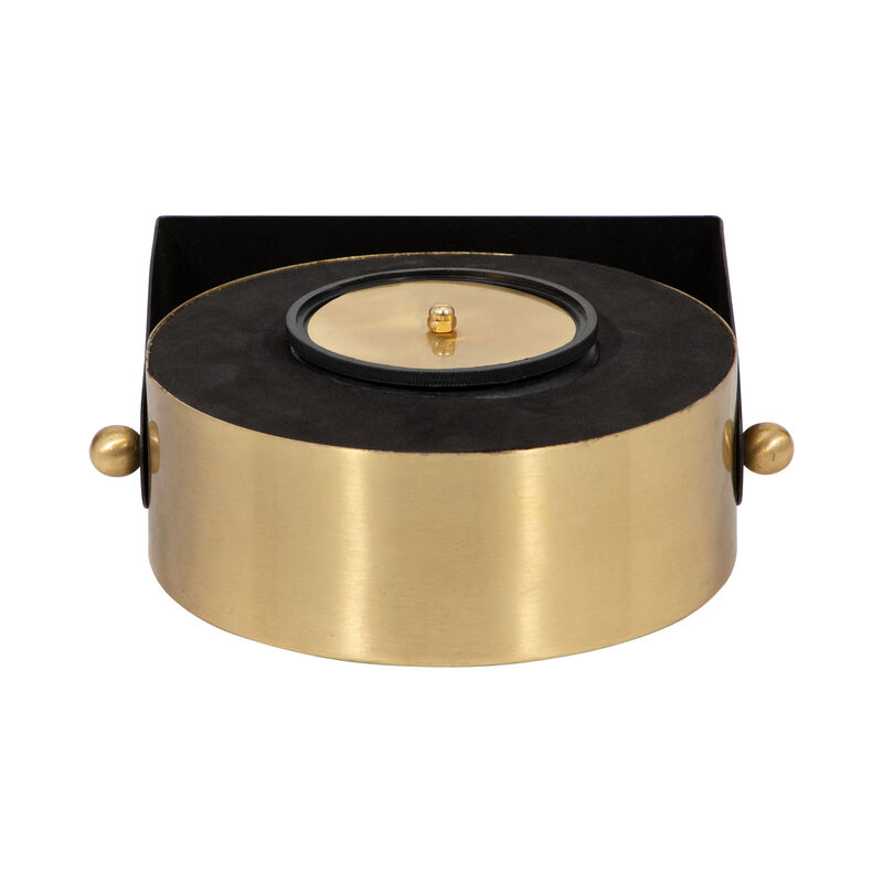 Metal Table Clock 7'' Gold Black image number 5