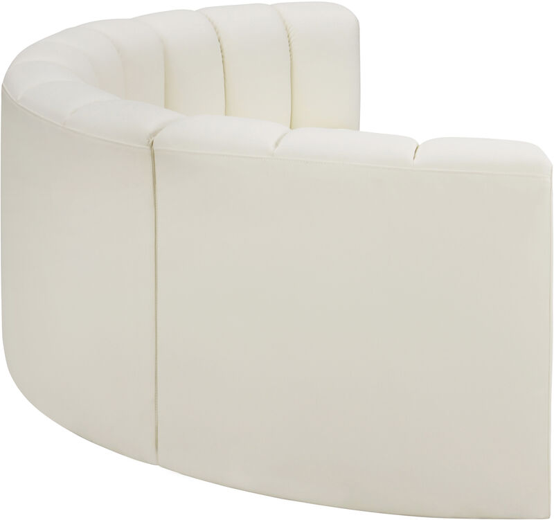 Meridian Furniture Arc Cream Vegan Leather Modular Sofa image number 4