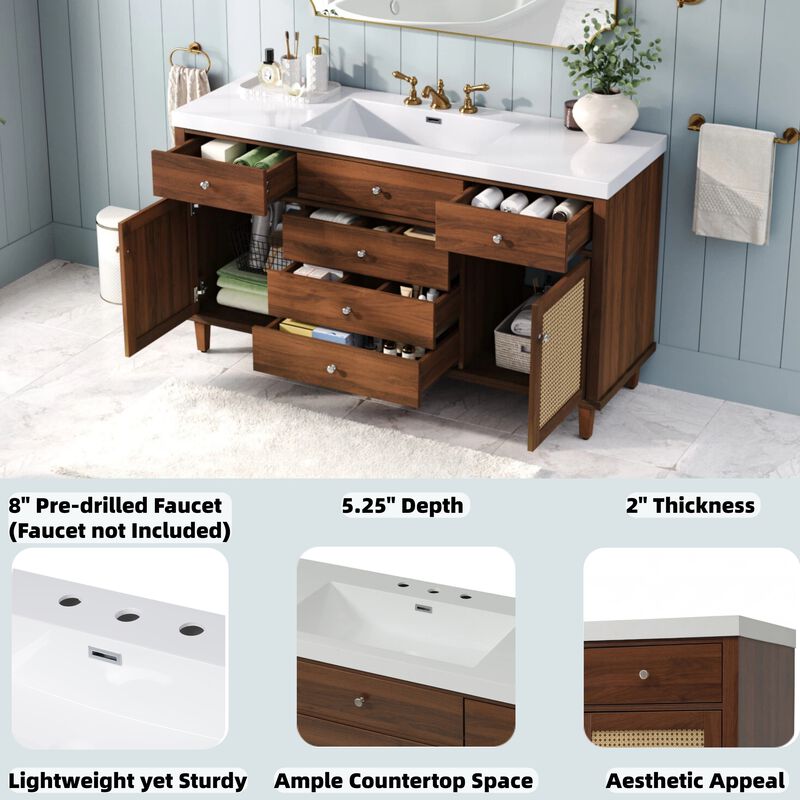 Hokwar Bathroom Vanity with SMC Sink image number 4