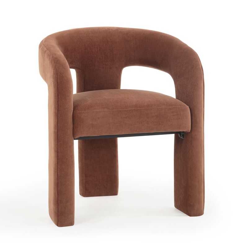 Malone Taupe Performance Chenille Dining Chair image number 2