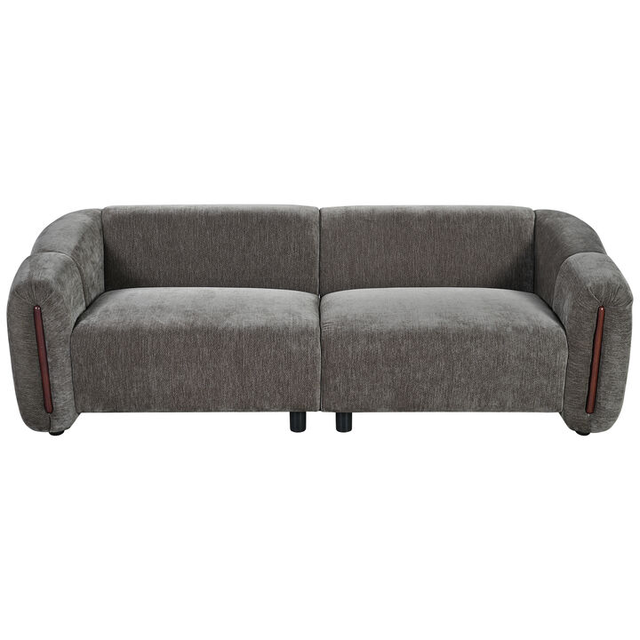 Vixba 87.4" Modern Curved Block Sofa