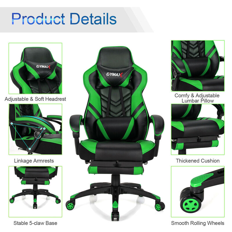 Costway Office Computer Desk Chair Gaming Chair Adjustable Swivel