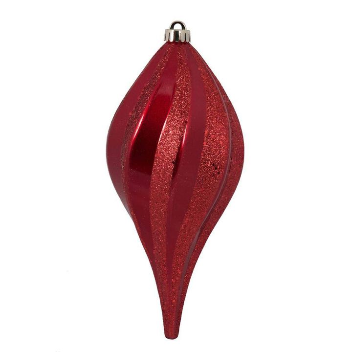 Vickerman 587713-8" Red Candy Swirl Drop Christmas Tree Ornament (3 Pack) (N189503DCV)