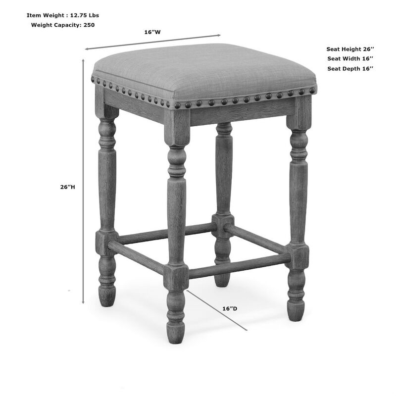 Carolina Chair & Table Brittany Bar Table with 4 Counter Stools - Vintage Walnut