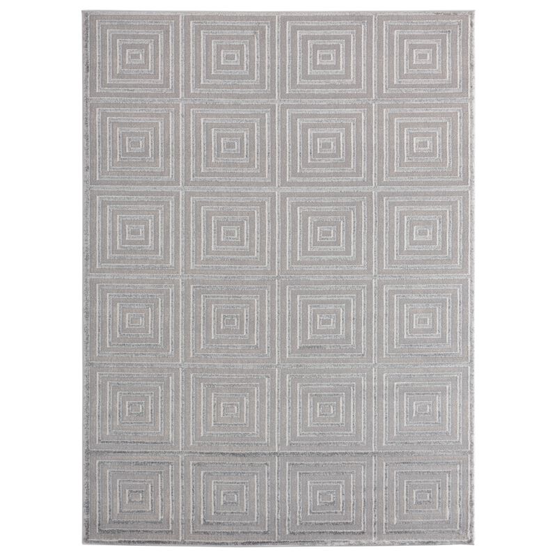 United Weavers Cascades Tehama Silver Area Rug 7'10 x 10'6