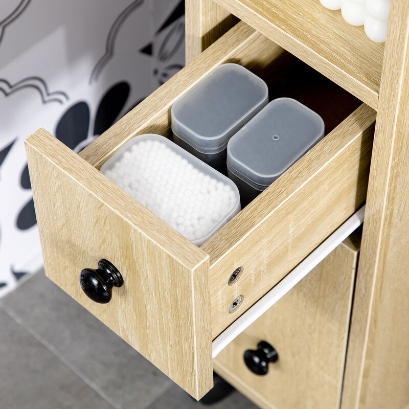 Modern Bathroom Cabinet with Doors and Open Shelves image number 6