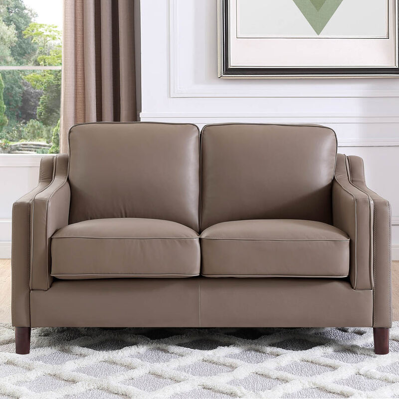 Bella Top Grain Leather Loveseat