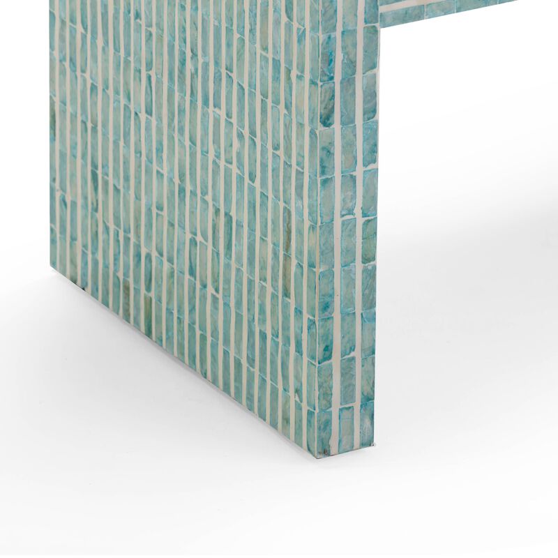 Tov Furniture Derry Blue Capiz Shell Nightstand image number 7