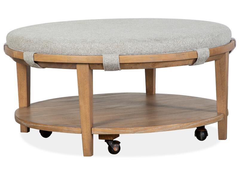 Lindon Round Upholstered Cocktail Table
