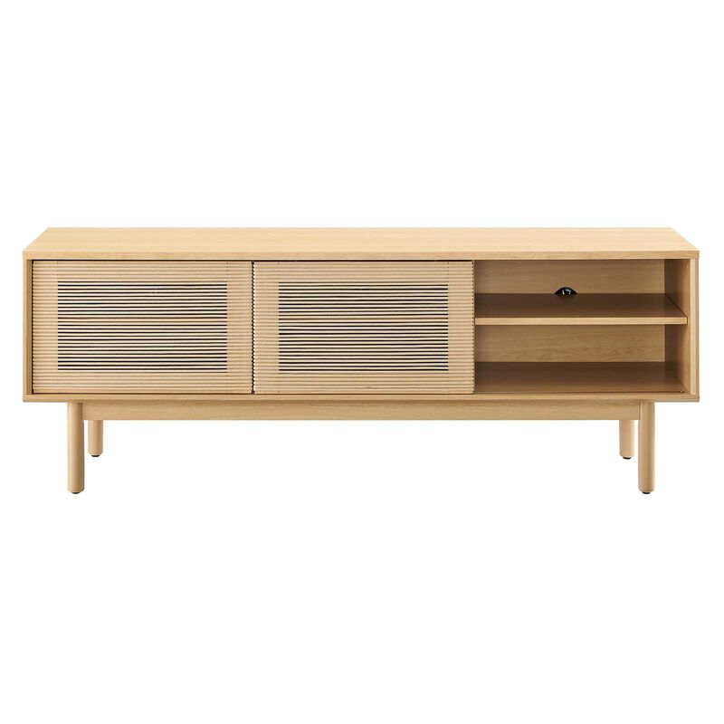 Modway EEI-6584-OAK-TAN Milo 59" TV Stand, Oak Tan image number 4
