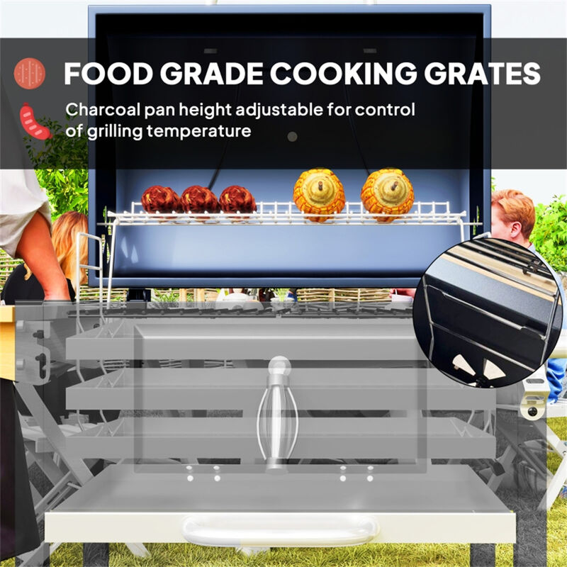 Compact Outdoor Charcoal Grill for Garden, Patio, or Tailgating image number 3