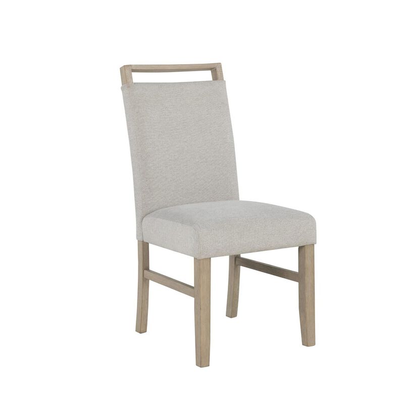 Light Grey Modern Dining Chairs Set of 2 image number 3