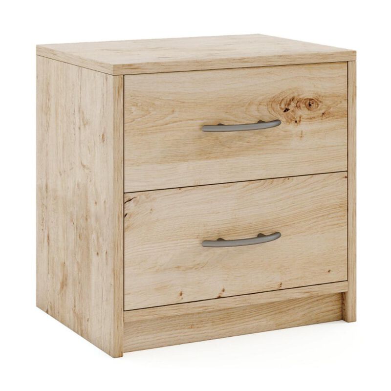 Hivvago 2 Drawer Nightstand with Storage for Living Room