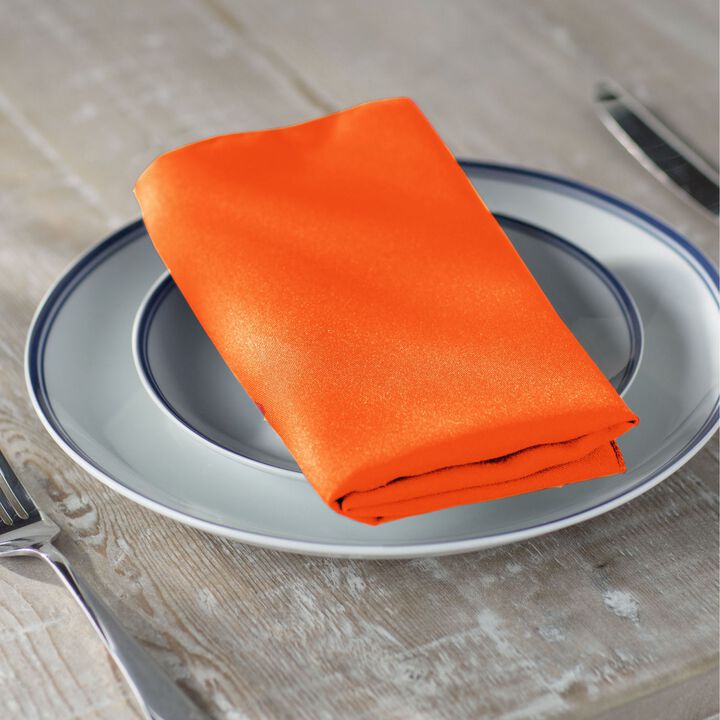 Polyester Poplin Cloth Napkins 18 by 18 Inch, Pack of 10 for Parties