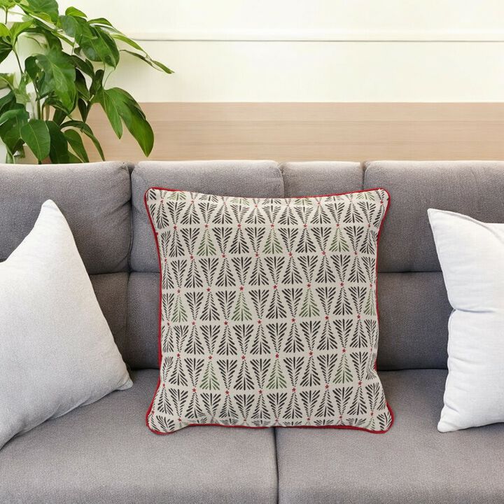 Holiday Pine Tree Throw Pillow for Christmas Decorations