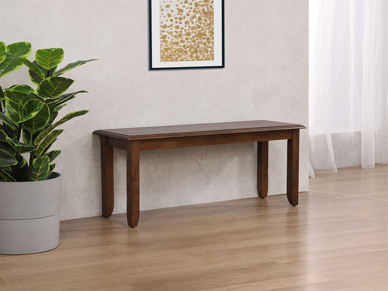 Simply Brook Amish Brown Dining Bench 18 in. X 42 in. X 14 in.