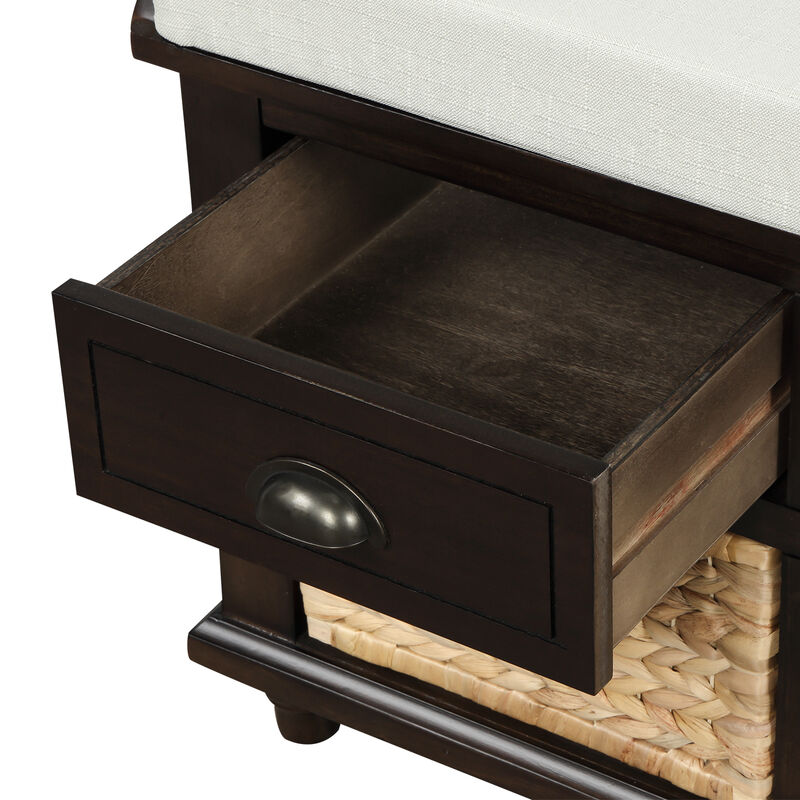Merax Rustic Storage Bench image number 4
