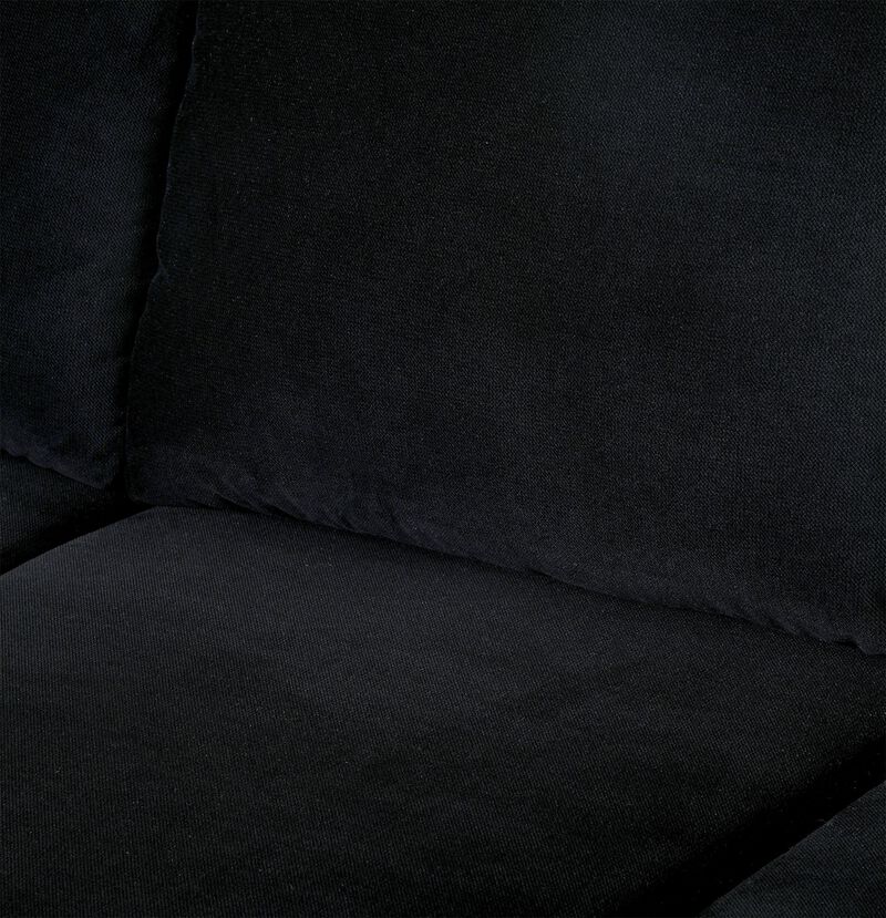Flannelette Living Room Ottoman, Black image number 3