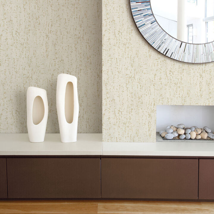 Malawi Cream Leather Texture Wallpaper