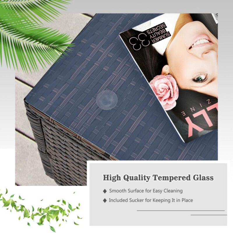 Hivvago 6 Pieces Patio Rattan Furniture Set with Cushions image number 2