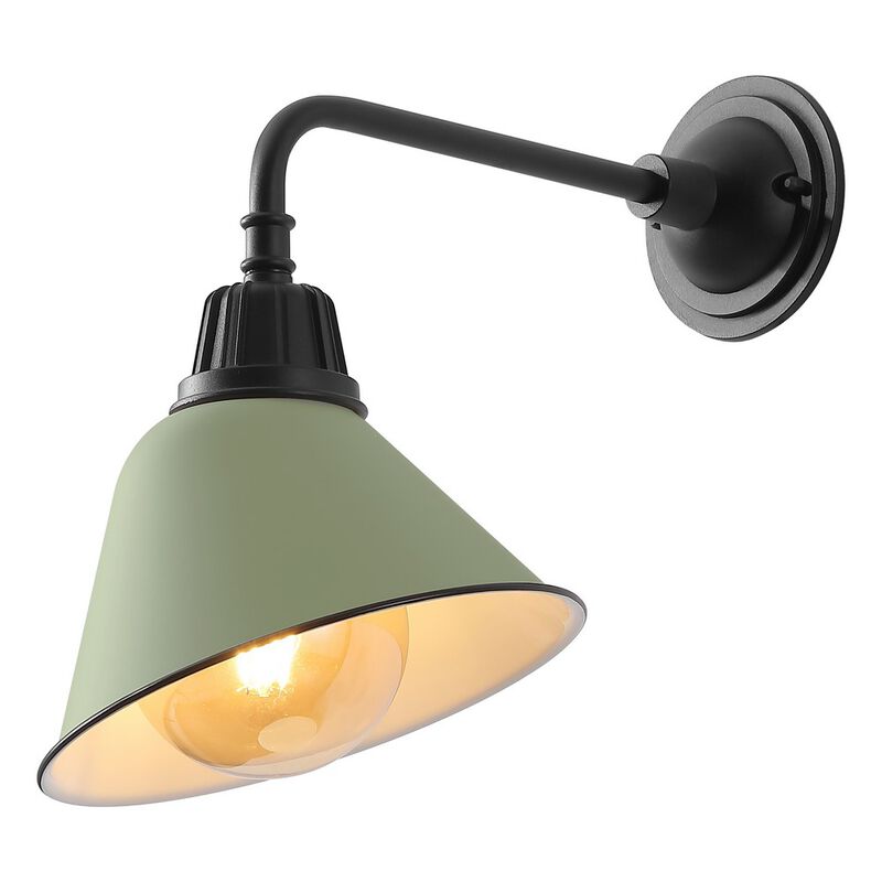 Croydon Farmhouse Industrial Indoor/Outdoor Iron LED Gooseneck Arm Outdoor Sconce