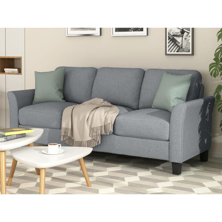 Living Room Furniture chair and 3-seat Sofa (Gray)