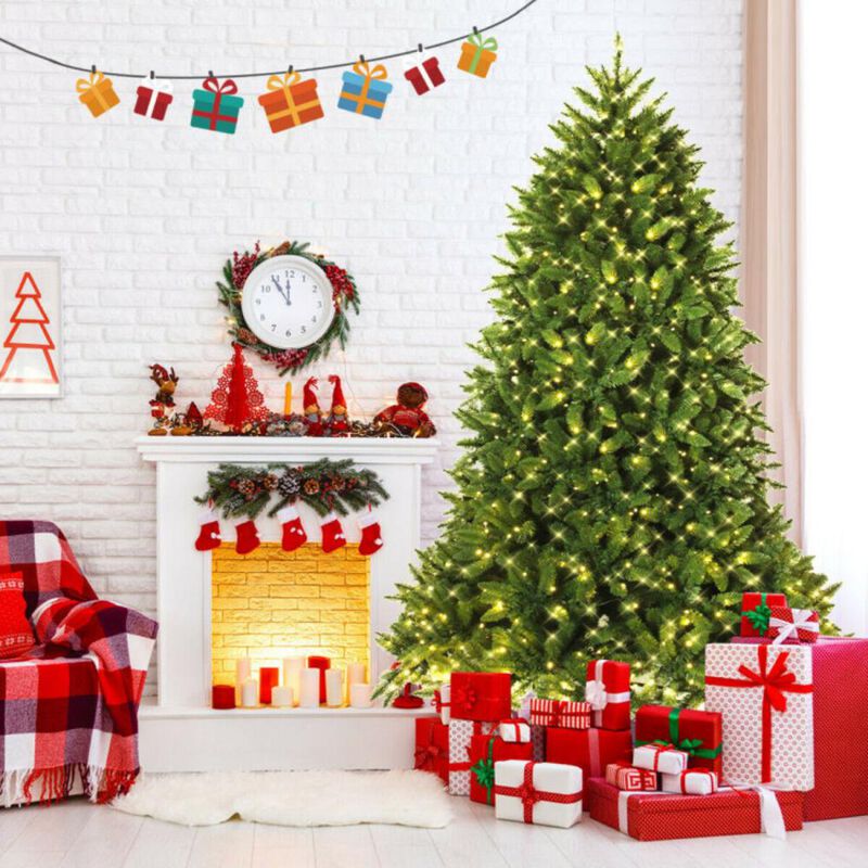 Artificial Fir Christmas Tree with Pre-Installed LED Lights, Lifelike Design image number 1