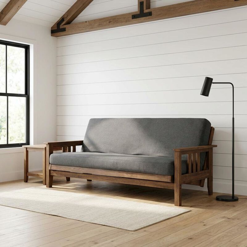 Tucson Frame-Rustic Walnut Finish-Marmont Thunder Mattress image number 2