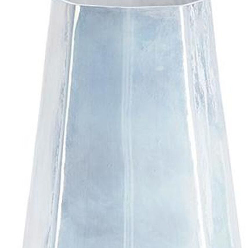 HomeRoots 20" Blue And Opal Glass Cylinder Table Vase image number 3