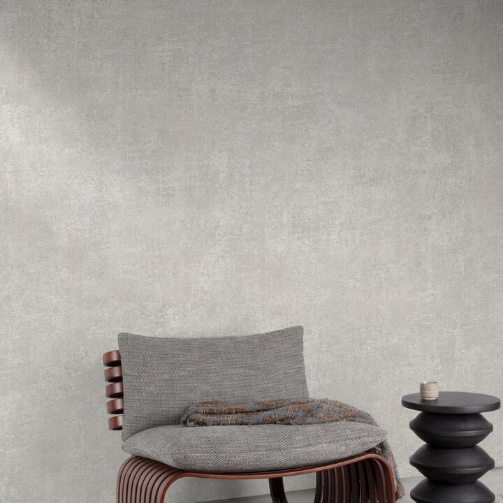 Structured Walls Authentic Plaster Plain Grey Wallpaper A85403