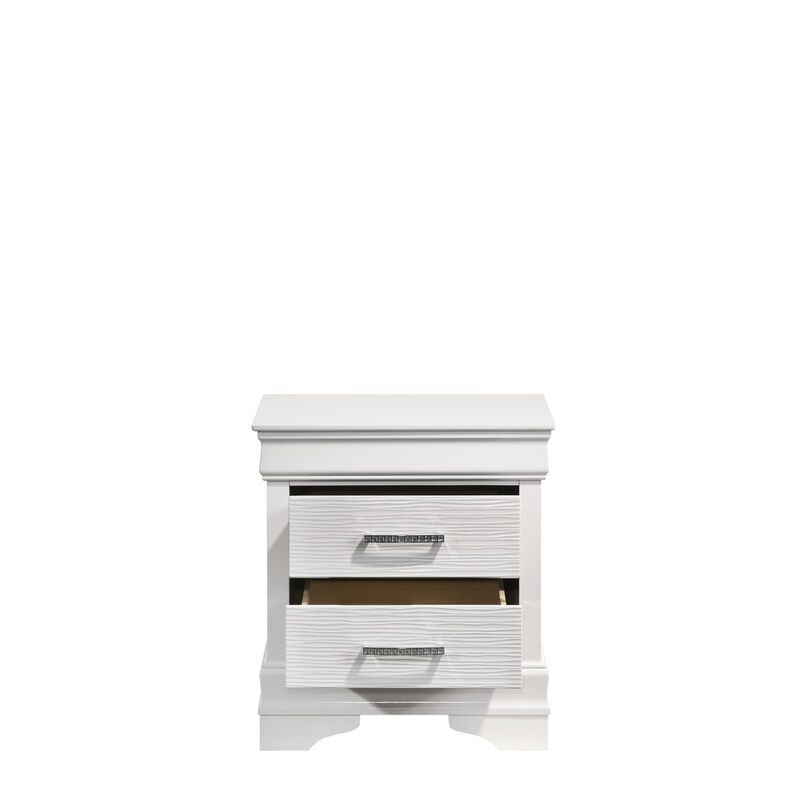 Streamdale Modern Brooklyn Nightstand Made With Wood In White