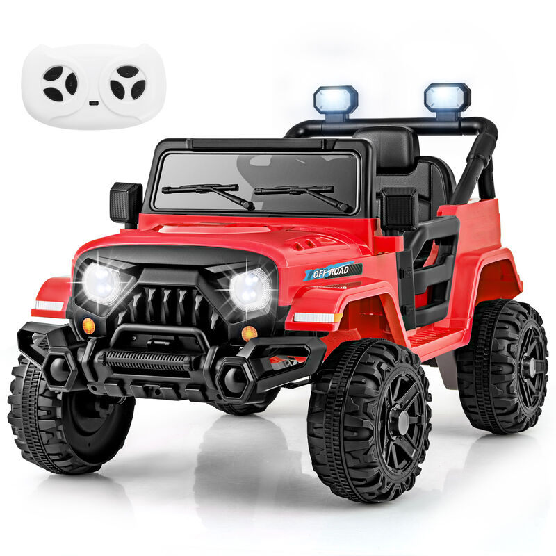 Kids 12V Ride On Truck with Threaded Wheels Remote Control and 3 Speed Modes image number 3
