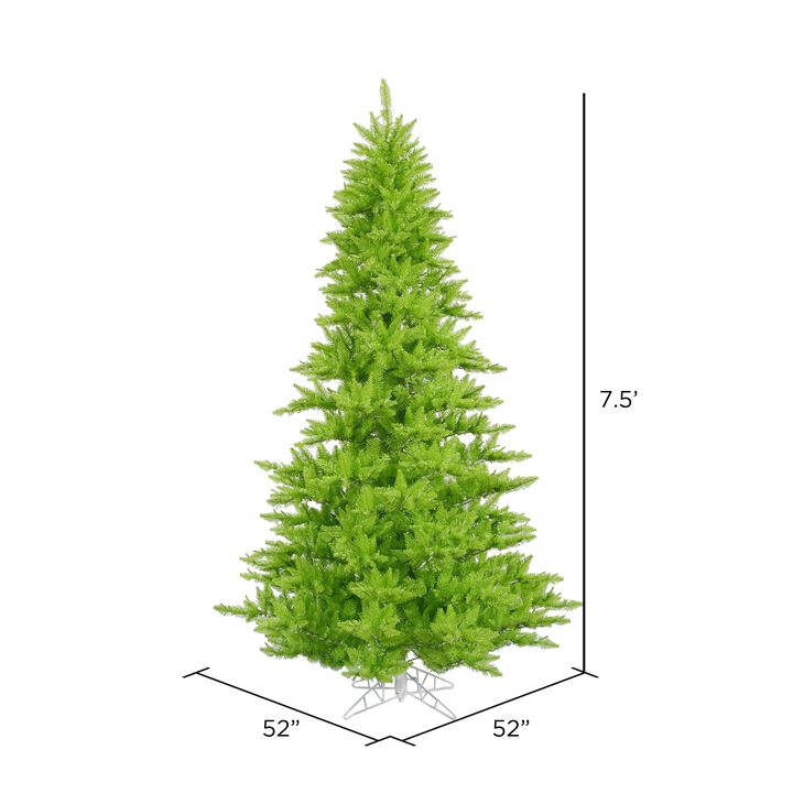 Vickerman 7.5' Lime Fir Artificial Christmas Tree, Unlit - Faux Fir Christmas Tree - Seasonal Indoor Home Decor