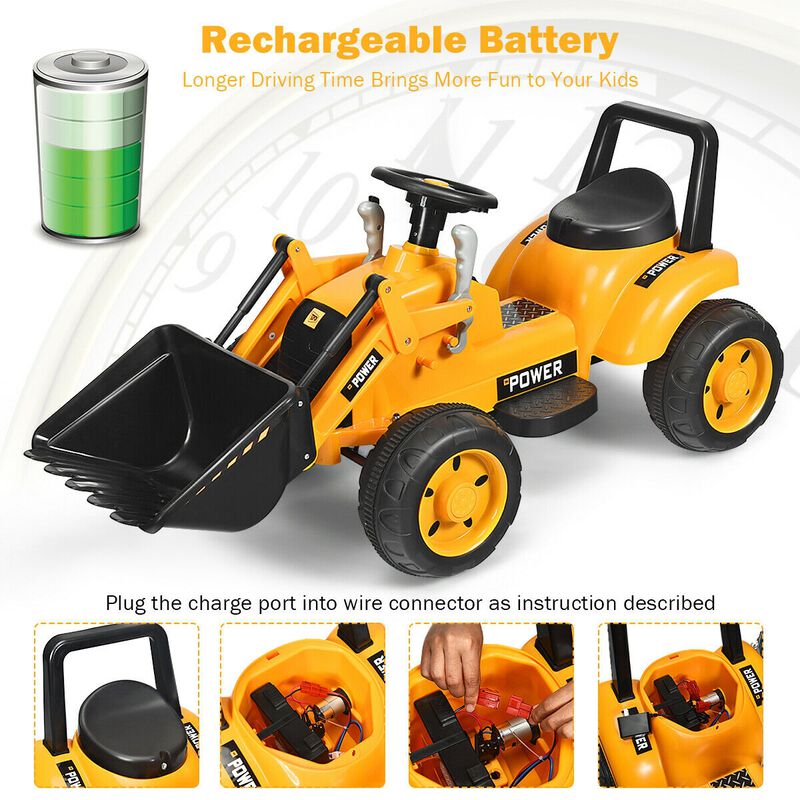 6V Electric Ride-On Excavator for Kids with Battery Powered Design image number 7