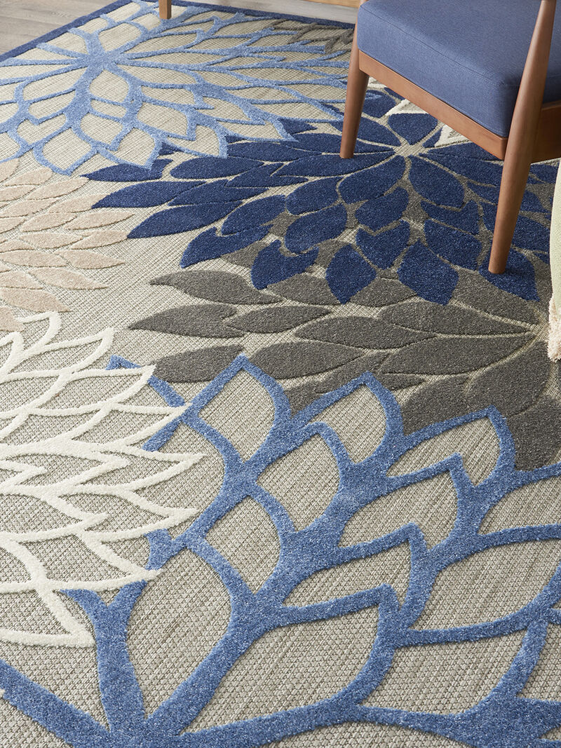 Aloha ALH05 Blue/Multicolor 9' x 12' Rug