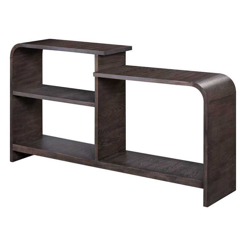 Liberty Furniture Living Room Sofa Table Rounded Waterfall Edge Design - Espresso Oak Wood image number 6