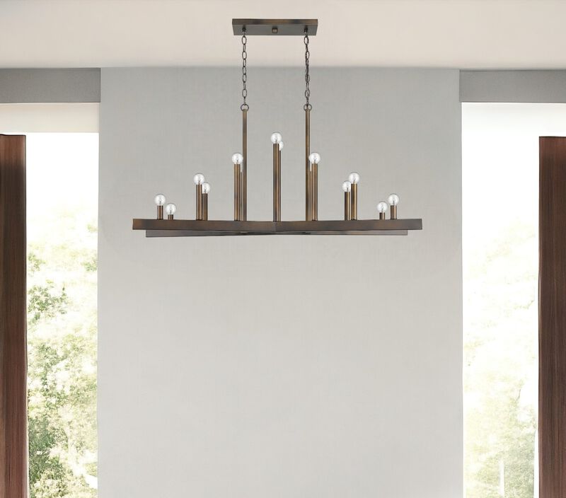 Hivvago Fallon 14-Light Oil-Rubbed Bronze Island Pendant