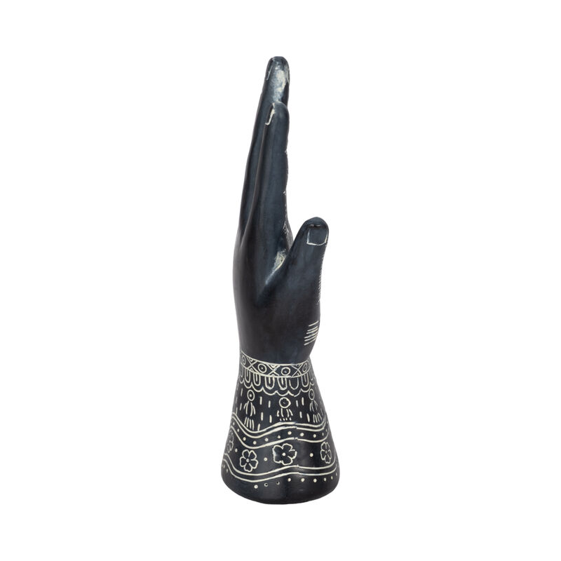 Resin, 10" Tattoo Hand, Black image number 2