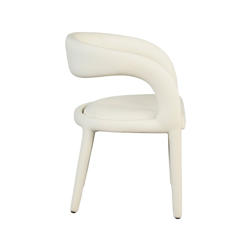 Meridian Furniture Sylvester Cream Vegan Leather Dining Chair