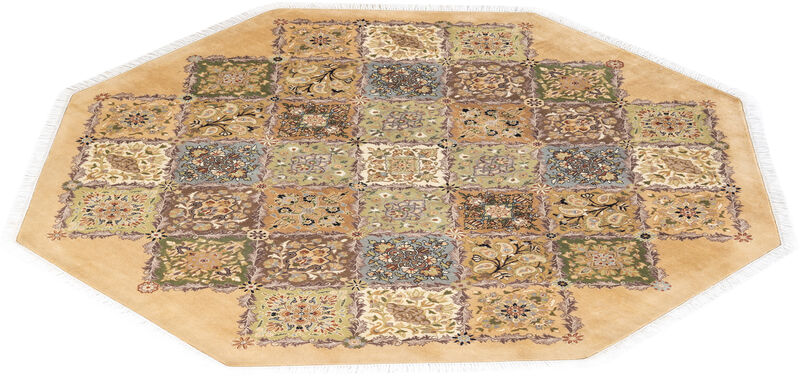 Mogul, One-of-a-Kind Hand-Knotted Area Rug  - Yellow, 6' 1" x 6' 1" image number 8