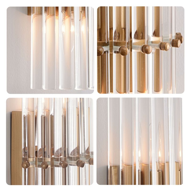 Marisol 2-Light Solid Crystal Glass Bars Mini Wall Sconce image number 8