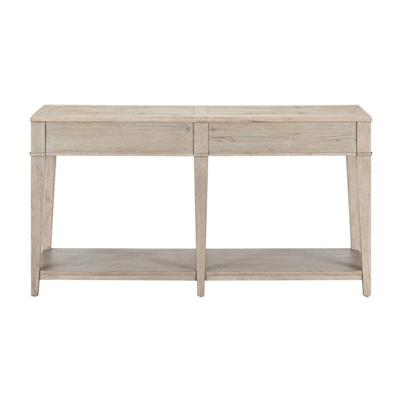Liberty Furniture Sofa Table for Living Room Storage Traditional - Sanctuary White Oak Wood image number 4