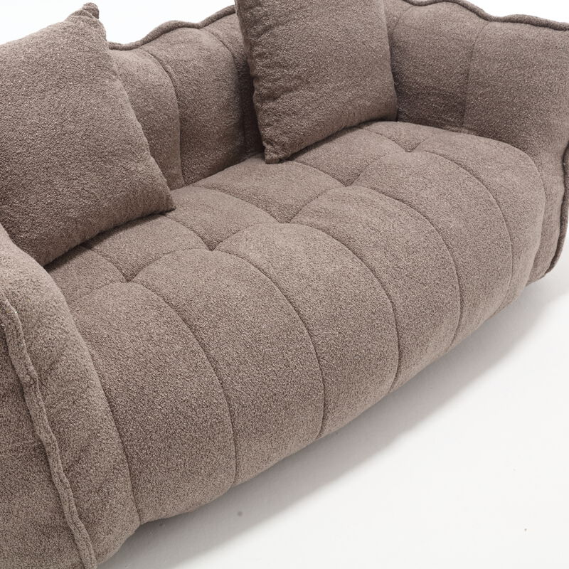 Merax Chenille Lazy Bean Bag Loveseat for Living Room.