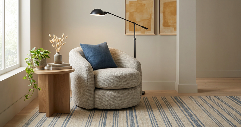 Ozark Swivel in Midtown Flax image number 1